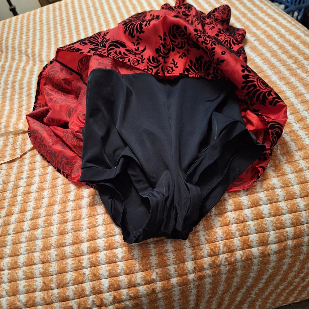 Weissman Elegant Red and Black Kids Dance Costume
